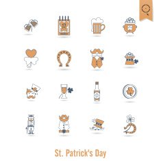 Saint Patricks Day Isolated Icon Set N26
