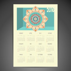 Calendar with mandalas N15