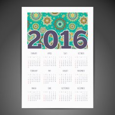 Calendar with mandalas N17
