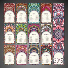 Calendar with mandalas N22
