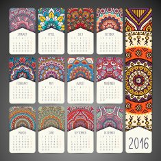 Calendar with mandalas N23