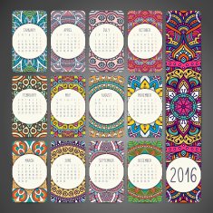 Calendar with mandalas N26