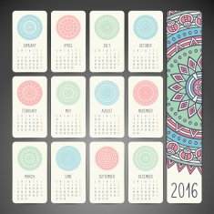 Calendar with mandalas N30