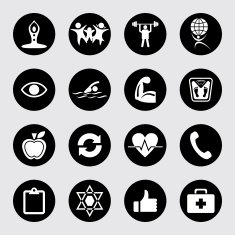 Fitness icon set N9