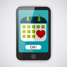 wedding day calendar flat icon with long shadow eps10 N8