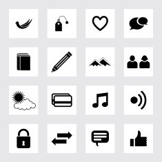 Universal web icon set for Web & Mobile N25