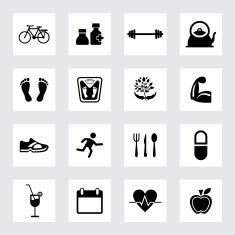 Fitness icon set N17