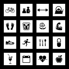 Fitness icon set N19