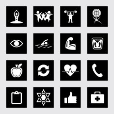 Fitness icon set N20