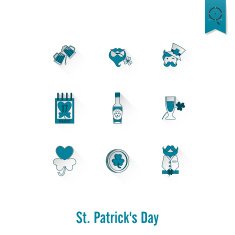 Saint Patricks Day Isolated Icon Set N37