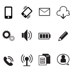 smartphone basic app icons