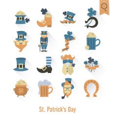 Saint Patricks Day Isolated Icon Set N43