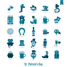 Saint Patricks Day Isolated Icon Set N44