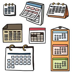 vector set of calendar