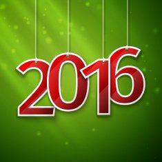 Happy New Year card Paper 2016 Text Design N2