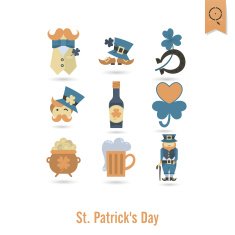 Saint Patricks Day Isolated Icon Set N49