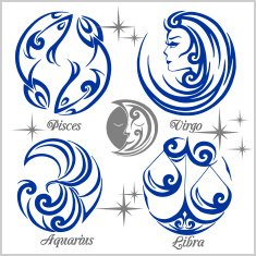 Zodiac signs and icons Vector illustration N4