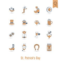 Saint Patricks Day Isolated Icon Set N53