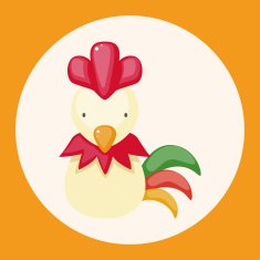 Chinese Zodiac rooster theme elements