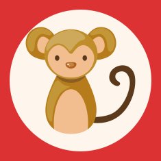 Chinese Zodiac monkey theme elements