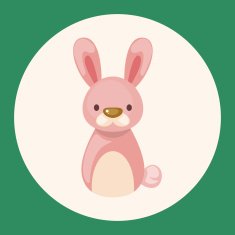 Chinese Zodiac rabbit theme elements