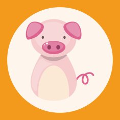 Chinese Zodiac pig theme elements