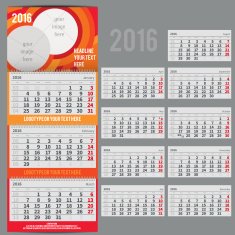 Vector calendar 2016 - Planner for three month N9