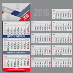Vector calendar 2016 - Planner for three month N11