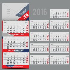 Vector calendar 2016 - Planner for three month N13