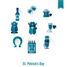 Saint Patricks Day Isolated Icon Set N61