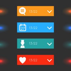 Glowing glass infographics options banners