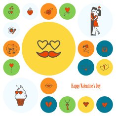 Happy Valentines Day Icons N21