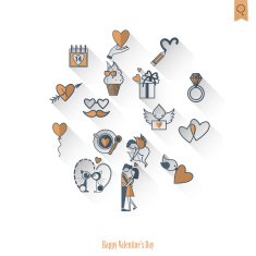 Happy Valentines Day Icons N25