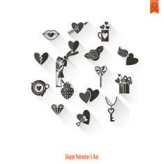 Happy Valentines Day Icons N26