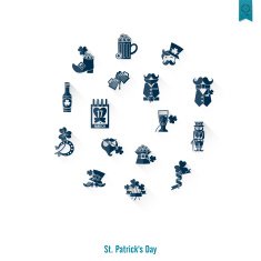 Saint Patricks Day Isolated Icon Set N68