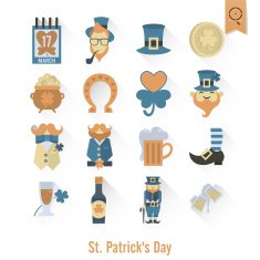 Saint Patricks Day Isolated Icon Set N73