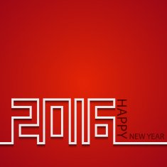 vector modern 2016 New Year background N4