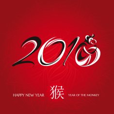 Chinese new year greeting card with monkey N6