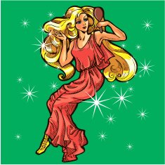 Beautiful girl with mirror Zodiac sign - Virgo N2