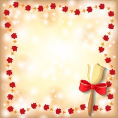 Greeting autumn frame with the beginning of school year