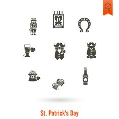 Saint Patricks Day Isolated Icon Set N75