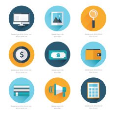 Set of flat design icons