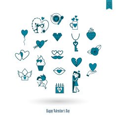 Happy Valentines Day Icons N45