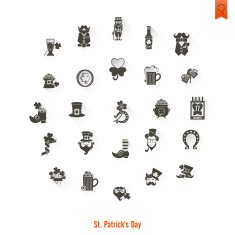 Saint Patricks Day Isolated Icon Set N80
