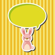 Chinese Zodiac rabbit theme elements N2