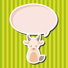 Chinese Zodiac goat theme elements N2