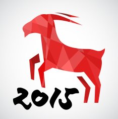 Goat vector illustration on light background
