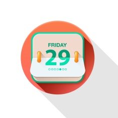 Vector Calendar Icon on white background N2