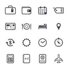 Travel and Vacation Icons