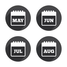 Calendar May June July and August N5 free image download